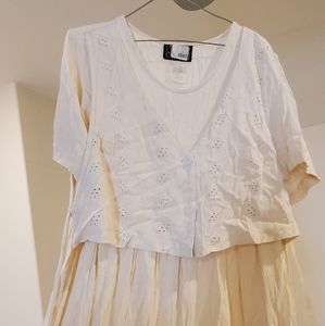 90s cream dress